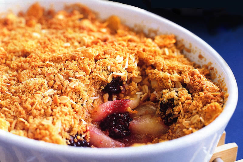 Apple & Blackberry Crumble